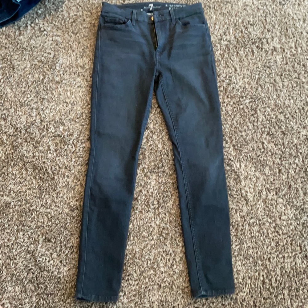 7 for all mankind dark grey jeans